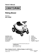 Предварительный просмотр 1 страницы Craftsman 247.27022 Owner'S Manual