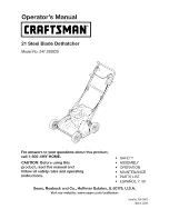 Предварительный просмотр 1 страницы Craftsman 247.282820 Operator'S Manual