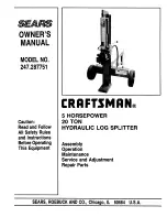 Предварительный просмотр 1 страницы Craftsman 247.287751 Owner'S Manual