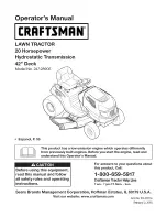 Предварительный просмотр 1 страницы Craftsman 247.28904 Operator'S Manual