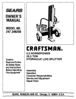 Предварительный просмотр 1 страницы Craftsman 247.34625 Owner'S Manual