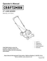 Предварительный просмотр 1 страницы Craftsman 247.37000.1 Operator'S Manual