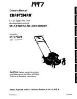 Предварительный просмотр 1 страницы Craftsman 247.37033 Owner'S Manual