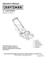 Предварительный просмотр 1 страницы Craftsman 247.374400 Operator'S Manual