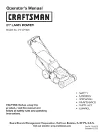 Предварительный просмотр 1 страницы Craftsman 247.374900 Operator'S Manual