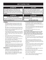 Предварительный просмотр 3 страницы Craftsman 247.77003 Operator'S Manual