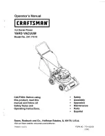 Preview for 1 page of Craftsman 247.7701 Operator'S Manual