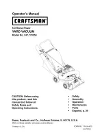 Preview for 1 page of Craftsman 247-770550 Operator'S Manual