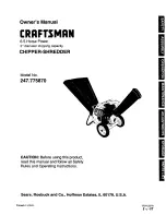 Preview for 1 page of Craftsman 247.775870 Owner'S Manual