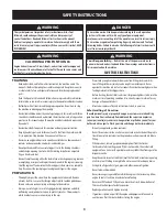 Preview for 3 page of Craftsman 247.776150 Operator'S Manual