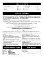 Preview for 2 page of Craftsman 247.776360 Operator'S Manual
