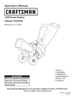 Предварительный просмотр 1 страницы Craftsman 247.77638 Operator'S Manual