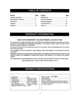 Preview for 2 page of Craftsman 247.794500 Owner'S Manual