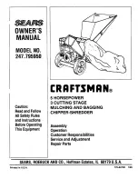 Предварительный просмотр 1 страницы Craftsman 247.795950 Owner'S Manual