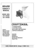 Предварительный просмотр 1 страницы Craftsman 247.797852 Owner'S Manual