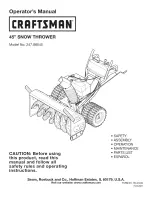 Craftsman 247.88045 Operator'S Manual preview