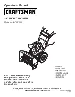 Предварительный просмотр 1 страницы Craftsman 247.8819 Operator'S Manual