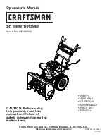 Preview for 1 page of Craftsman 247.88355 Operator'S Manual