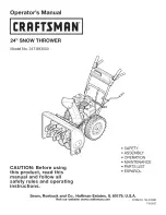 Предварительный просмотр 1 страницы Craftsman 247.883550 Operator'S Manual