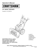 Craftsman 247.883700 Operator'S Manual preview