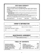 Preview for 2 page of Craftsman 247.886510 Owner'S Manual