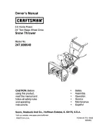 Craftsman 247.886640 Owner'S Manual preview