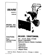 Preview for 1 page of Craftsman 247.886700 Owner'S Manual