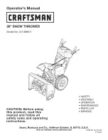 Предварительный просмотр 1 страницы Craftsman 247.886911 Operator'S Manual