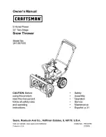 Предварительный просмотр 1 страницы Craftsman 247.88700 Owner'S Manual