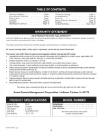 Preview for 2 page of Craftsman 247.887791 Operator'S Manual