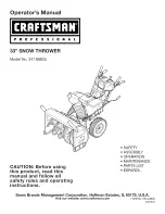 Предварительный просмотр 1 страницы Craftsman 247.88835 Operator'S Manual