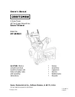 Предварительный просмотр 1 страницы Craftsman 247.88853 Owner'S Manual