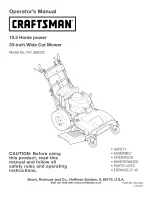 Preview for 1 page of Craftsman 247.889330 Operator'S Manual