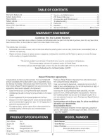 Preview for 2 page of Craftsman 247.889330 Operator'S Manual