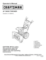 Предварительный просмотр 1 страницы Craftsman 247.889702 Operator'S Manual