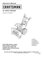 Craftsman 247.889703 Operator'S Manual preview