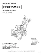 Craftsman 247.88999 Operator'S Manual preview