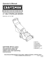 Предварительный просмотр 1 страницы Craftsman 2470371081 Operator'S Manual