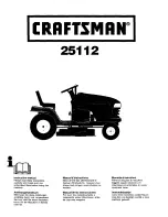 Предварительный просмотр 1 страницы Craftsman 25112 Instruction Manual