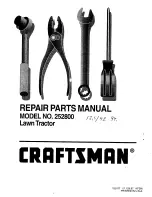 Предварительный просмотр 1 страницы Craftsman 252800 Repair Parts Manual