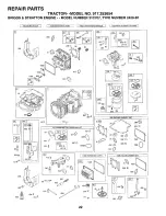 Preview for 22 page of Craftsman 253654 Repair Parts Manual