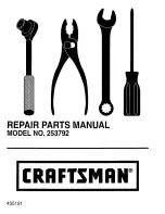 Предварительный просмотр 1 страницы Craftsman 253792 Repair Parts Manual