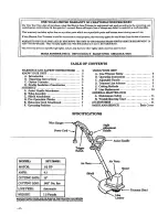 Предварительный просмотр 2 страницы Craftsman 257.798031 Operator'S Manual