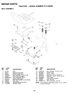 Preview for 12 page of Craftsman 258360 Repair Parts Manual