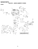 Preview for 14 page of Craftsman 258360 Repair Parts Manual