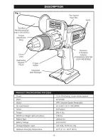 Предварительный просмотр 10 страницы Craftsman 26302 - Professional 20 Volt Lithium-Ion Operator'S Manual