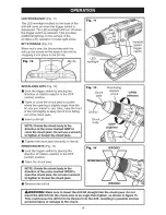 Предварительный просмотр 19 страницы Craftsman 26302 - Professional 20 Volt Lithium-Ion Operator'S Manual