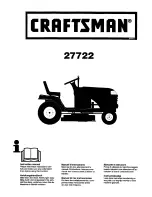 Предварительный просмотр 1 страницы Craftsman 27722 Instruction Manual