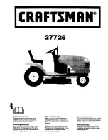 Предварительный просмотр 1 страницы Craftsman 27725 Instruction Manual