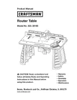 Craftsman 28180 - Fixed-Base Router/Table Combo Product Manual preview